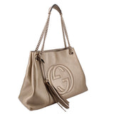 GUCCI SOHO CHAIN SHOULDER BAGS GOLD