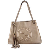 GUCCI SOHO CHAIN SHOULDER BAGS GOLD