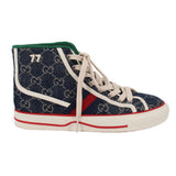 GUCCI WOMEN'S TENNIS 1977 HIGH TOP SNEAKERS NAVY 38 EU | 8 US