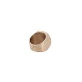 CHANEL FAUX PEARL QUILTED CC SIGNET RINGS SILVER/GOLD 6
