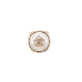 CHANEL FAUX PEARL QUILTED CC SIGNET RINGS SILVER/GOLD 6