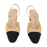 CHANEL SLINGBACK HEELS NUDE 40 EU | 9.5 US