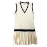 TORY BURCH PLEATED DRESSES CREAM M