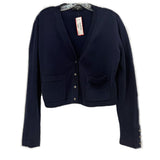 CHANEL CARDIGAN SWEATERS NAVY M