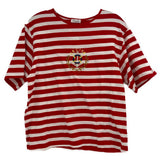 CELINE STRIPED TOP/SHORTS 2 PC RED M
