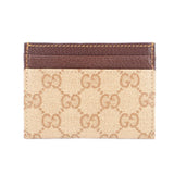 GUCCI ESSENCE CARD CASE WALLETS BROWN