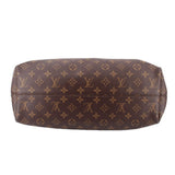 Louis Vuitton Monogram shoulder bag with brown exterior and top zip edge