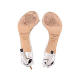 JIMMY CHOO STUD HEELS SILVER 37.5 EU | 7.5 US