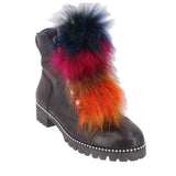 CECELIA FUR BOOTS BLACK 7.5 US