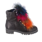 CECELIA FUR BOOTS BLACK 7.5 US