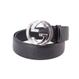 GUCCI SIGNATURE BELTS BLACK 100 | L