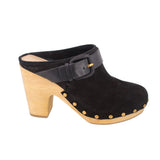 VERONICA BEARD CLOG HEELS BLACK 7.5 US