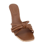 SCHUTZ LEATHER HEELS TAN 7.5 US