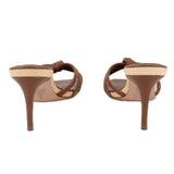 SCHUTZ LEATHER HEELS TAN 7.5 US