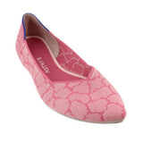 ROTHYS THE POINT KNIT FLATS PINK 12 US