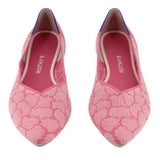 ROTHYS THE POINT KNIT FLATS PINK 12 US
