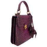 BRAHMIN EMBOSSED CROSSBODYS PURPLE