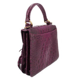 BRAHMIN EMBOSSED CROSSBODYS PURPLE