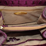 BRAHMIN EMBOSSED CROSSBODYS PURPLE