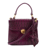 BRAHMIN EMBOSSED CROSSBODYS PURPLE