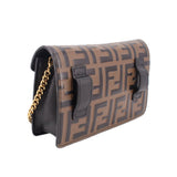 FENDI F IS FENDI CONVERTIBLE CROSSBODYS BLACK