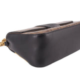 FENDI GLAZED 2 WAY CROSSBODYS BROWN/BLACK