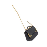 FENDI GLAZED 2 WAY CROSSBODYS BROWN/BLACK