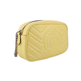 GUCCI SMALL MARMONT CAMERA CROSSBODYS YELLOW