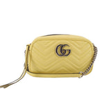 GUCCI SMALL MARMONT CAMERA CROSSBODYS YELLOW