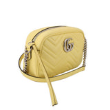 GUCCI SMALL MARMONT CAMERA CROSSBODYS YELLOW