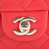 CHANEL MINI TOP HANDLE CROSSBODYS RED