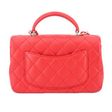 CHANEL MINI TOP HANDLE CROSSBODYS RED