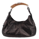 YSL VINTAGE MOMBASA SHOULDER BAGS BROWN