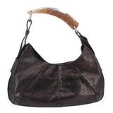YSL VINTAGE MOMBASA SHOULDER BAGS BROWN