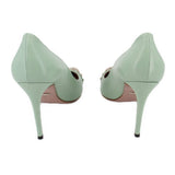 GUCCI STUD HEELS GREEN 38 | 8