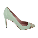 GUCCI STUD HEELS GREEN 38 | 8