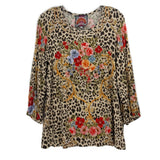 JOHNNY WAS PRINT TOPS CREAM M