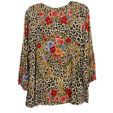 JOHNNY WAS PRINT TOPS CREAM M