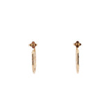 LOUIS VUITTON SCRIPT HOOPS PM EARRINGS GOLD