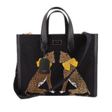 KATE SPADE MANHATTAN TOTES BLACK LEOPARD