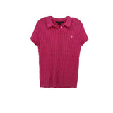 RALPH LAUREN CABLE TOPS PINK XL