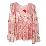 LOVESHACKFANCY LACE TOPS PINK XL