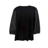KARL LAGERFELD PUFF SLEEVE TOPS BLACK S