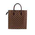 Louis Vuitton Damier Ebene tote bag with top handles and exterior check pattern