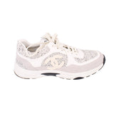 CHANEL CLOTH SNEAKERS GREY 39 / 8.5/9
