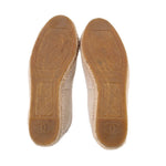CHANEL tan rubber outsole for espadrille flats with quilted tread and CC mark