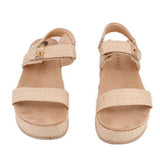 ANNE KLEIN RAFFIA SANDALS TAN 10 US