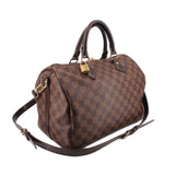 LOUIS VUITTON SPEEDY 30 BANDOULIERE CROSSBODYS DAMIER EBENE