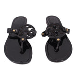 TORY BURCH MILLER SANDALS BLACK 7.5 US