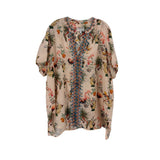 JOHNNY WAS PRINT TOPS PEACH L
